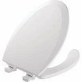 Mayfair Commercial Elongated Open Front White Toilet Seat with Cover 1440EC000